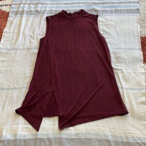 Sleeveless Stretchy Burgundy Dress